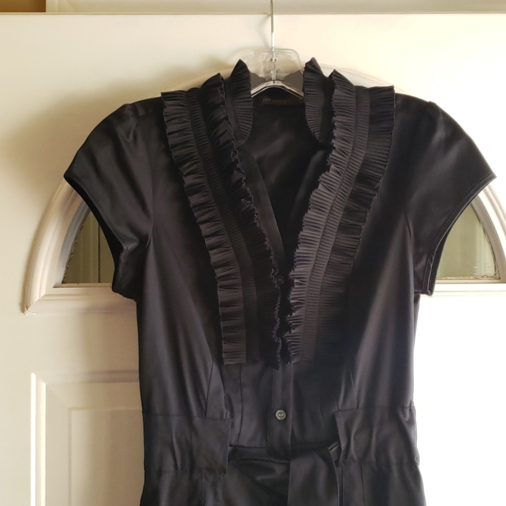 Black button down dress